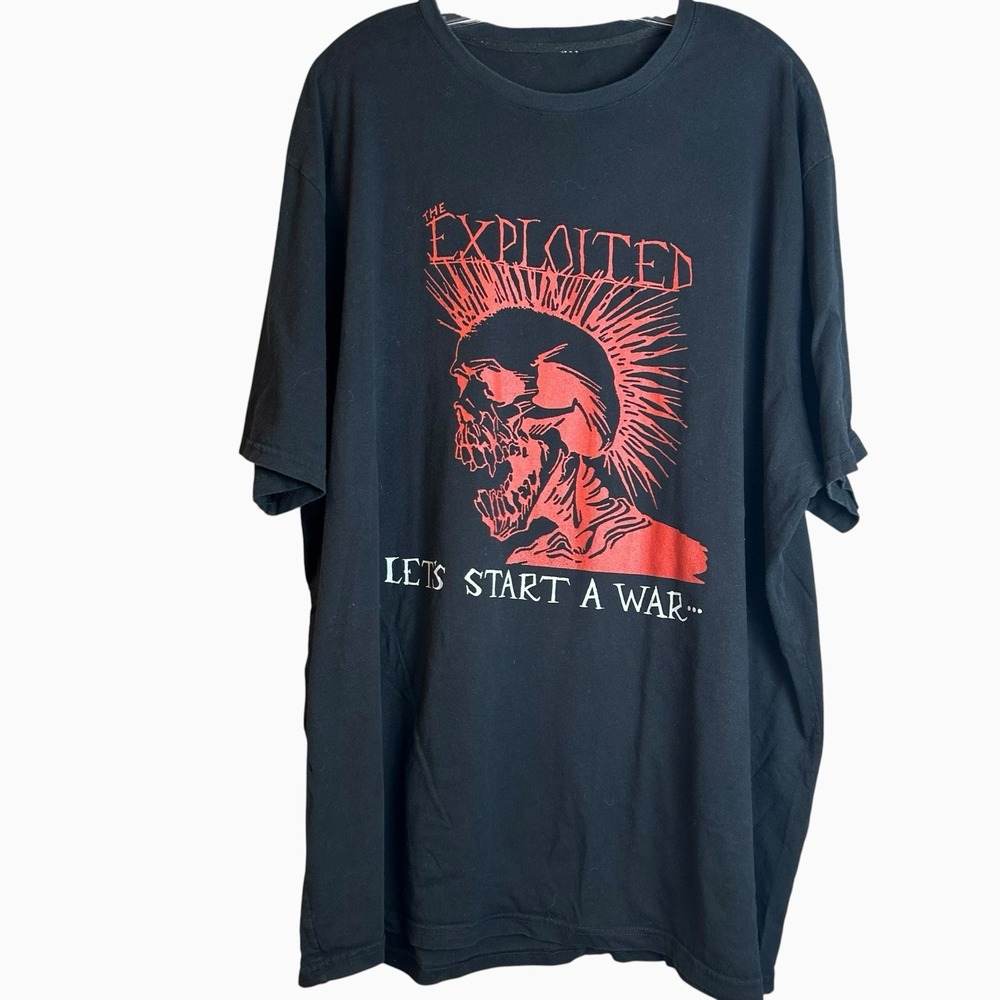 The Exploited Let's Start A War… 2XL T Shirt VTG Punk Rock Metal Tee